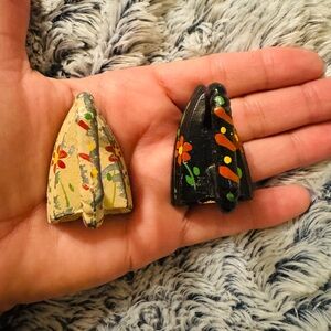 Vintage Painted Iron Paperweights